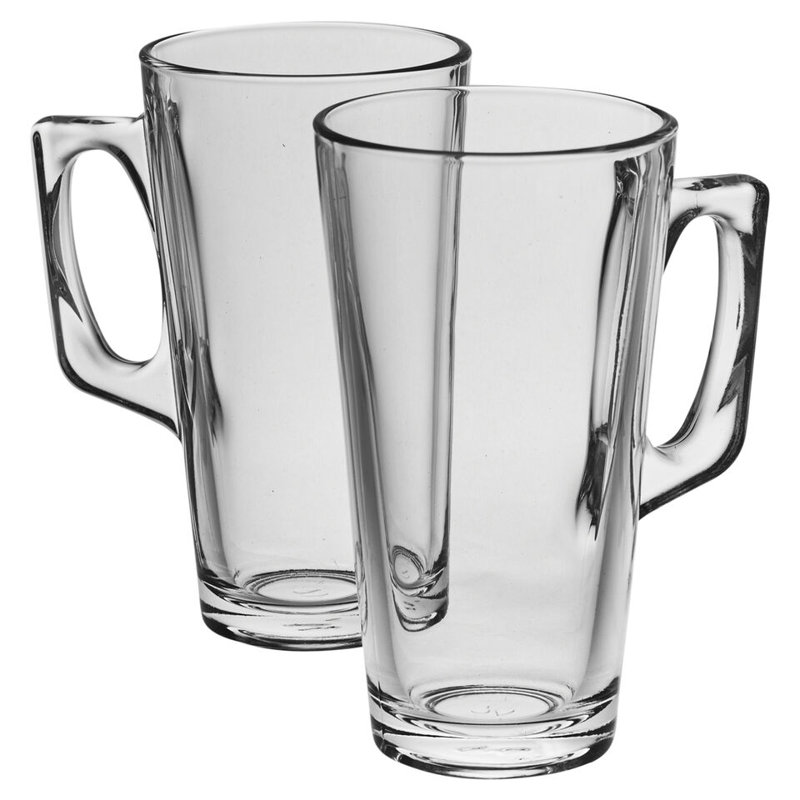 Anquetta Glass Coffee Mug, Set of 2