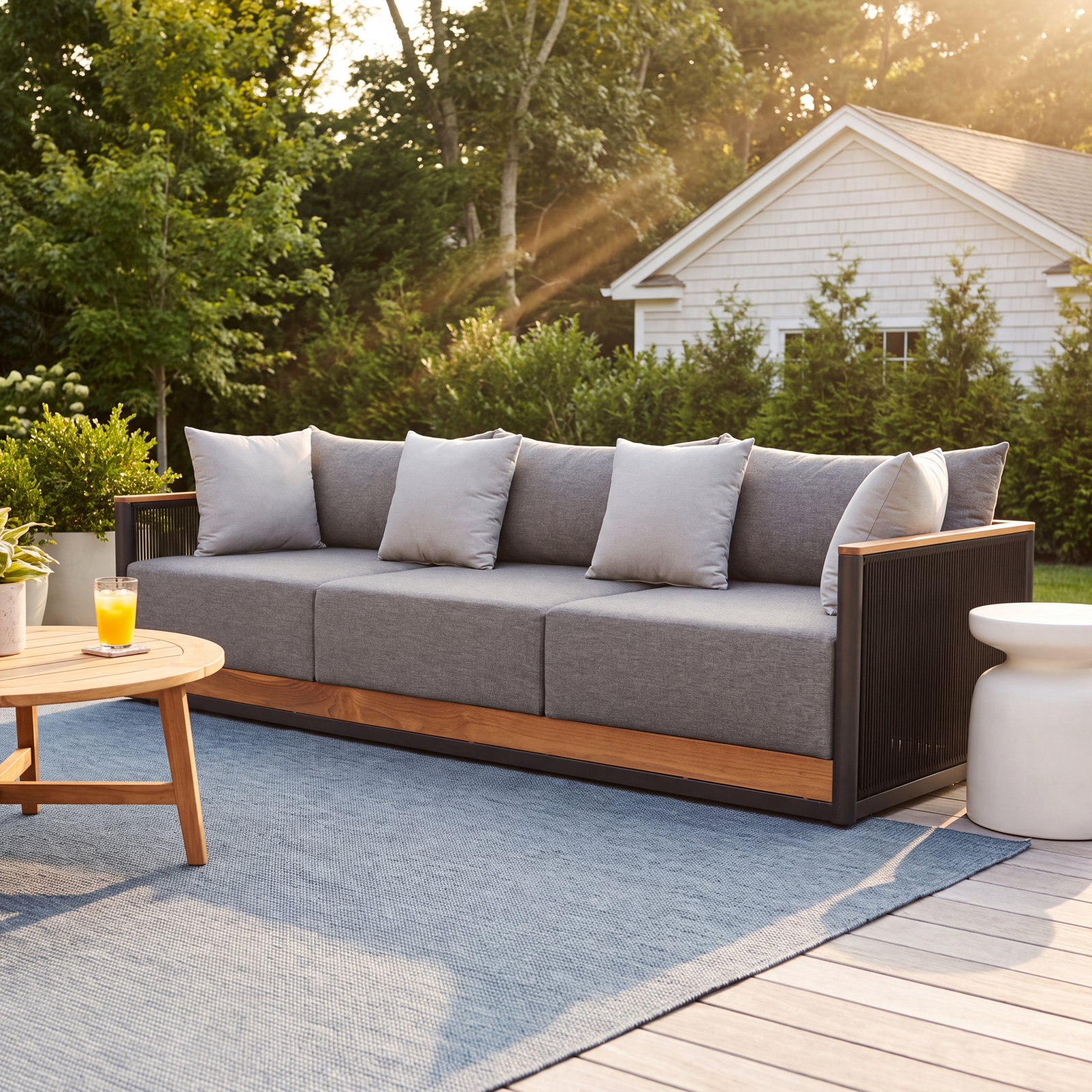 Camery 93" Teak Patio Sofa