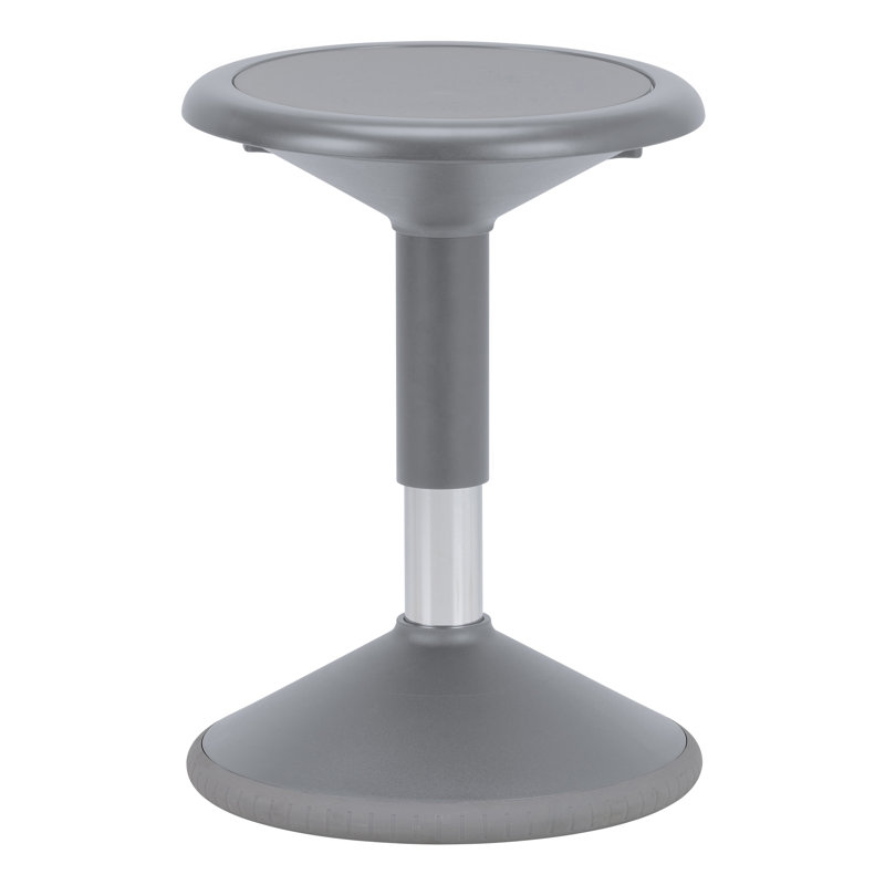 Tabouret plat - hauteur réglable et mouvement, Gris