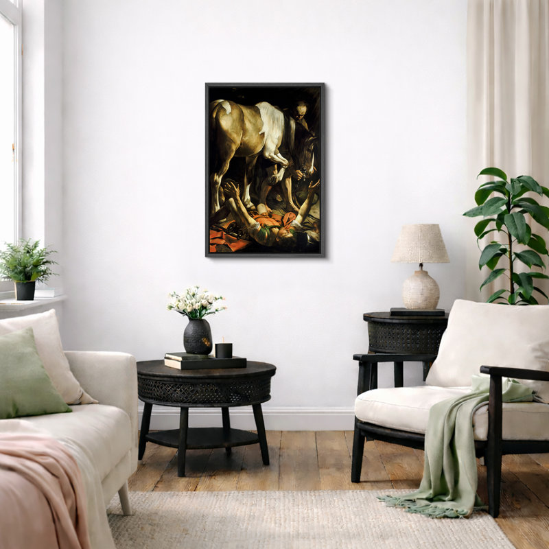 «Conversion of Saint Paul», œuvre d'art dramatique biblique, impression sur toile encadrée, H 24 po x l 16 po x P 1,5 po