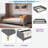Upholstered Daybed With 4 Support Legs And 2 Armrests