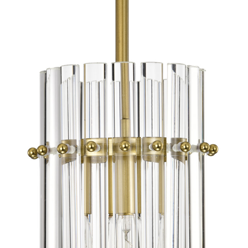 Mini-lustre suspendu en cristal de cristal 1 lumière Onstott