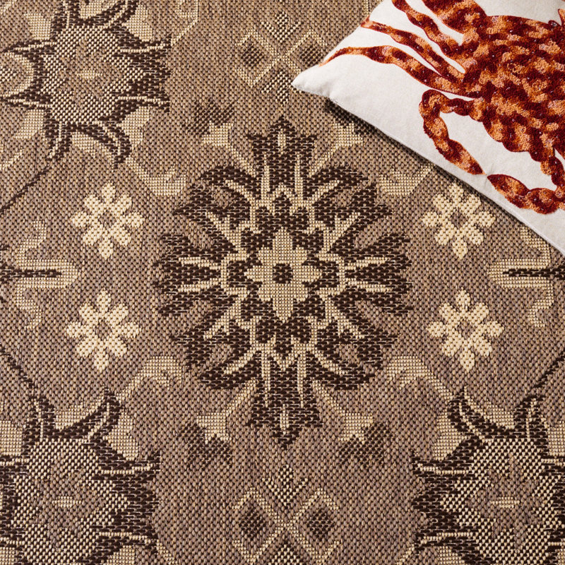 Tapis oriental d'intérieur / extérieur Cherene Performance, Rectangle 2 pi 7 po x 5 pi