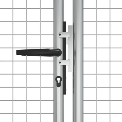 Addey 176cm H x 403cm W Silver Metal Gate