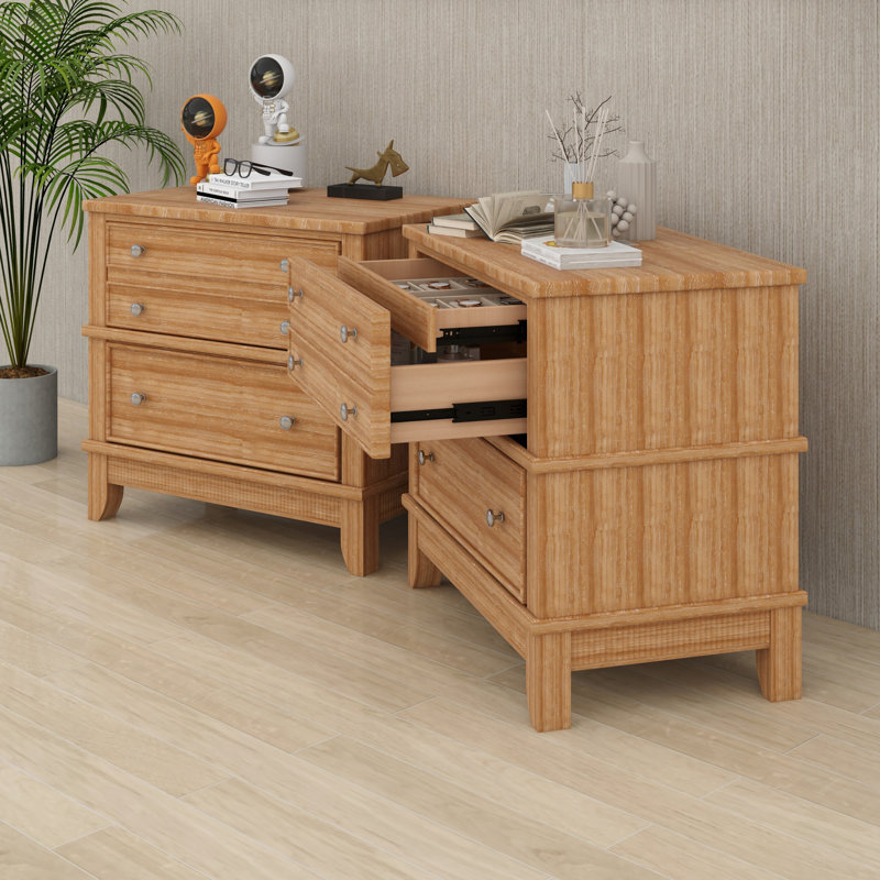 Ensemble de 2 tables d'appoint Hazel à 3 tiroirs pour le salon, le couloir et le vestibule Hazel