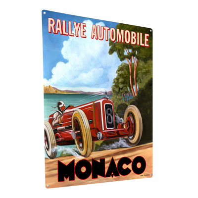 Rallye Monaco, impression sur métal