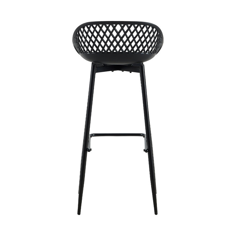 Counter Stool with Metal Frame, Black