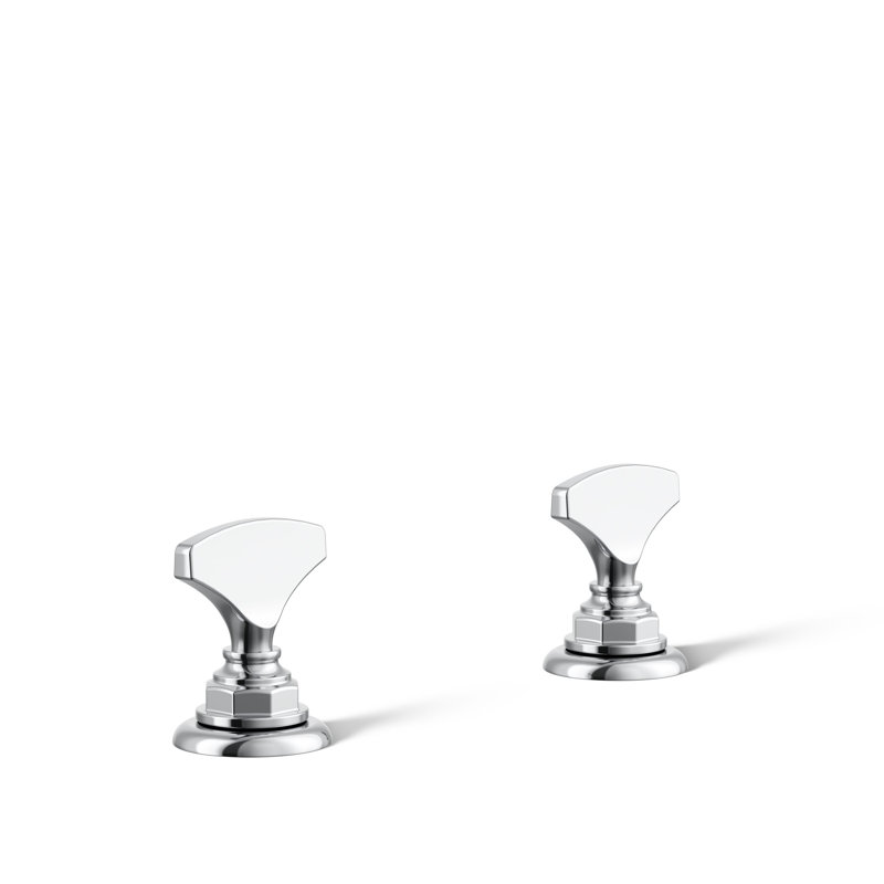 Artifacts Widespread Bathroom Sink Faucet Handles, Polished Chrome