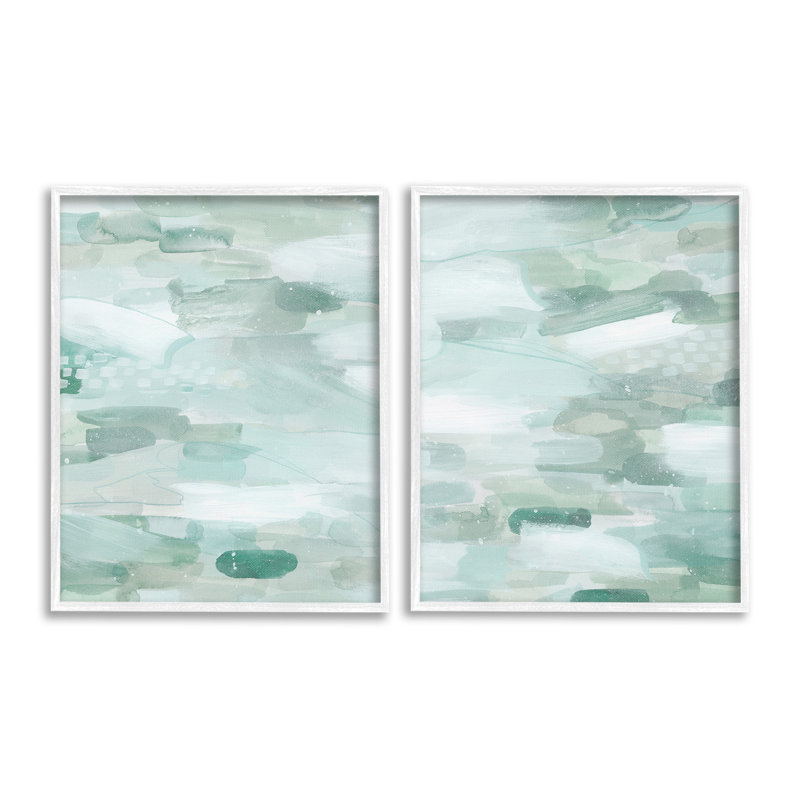 "Cadre unique à motif abstrait Beachy" par Grace Popp, 2 pièces sur toile, H 30 po x l 24 po