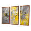Intense réverbération jaune gris - ensemble d'art mural abstrait-108314241-108314240