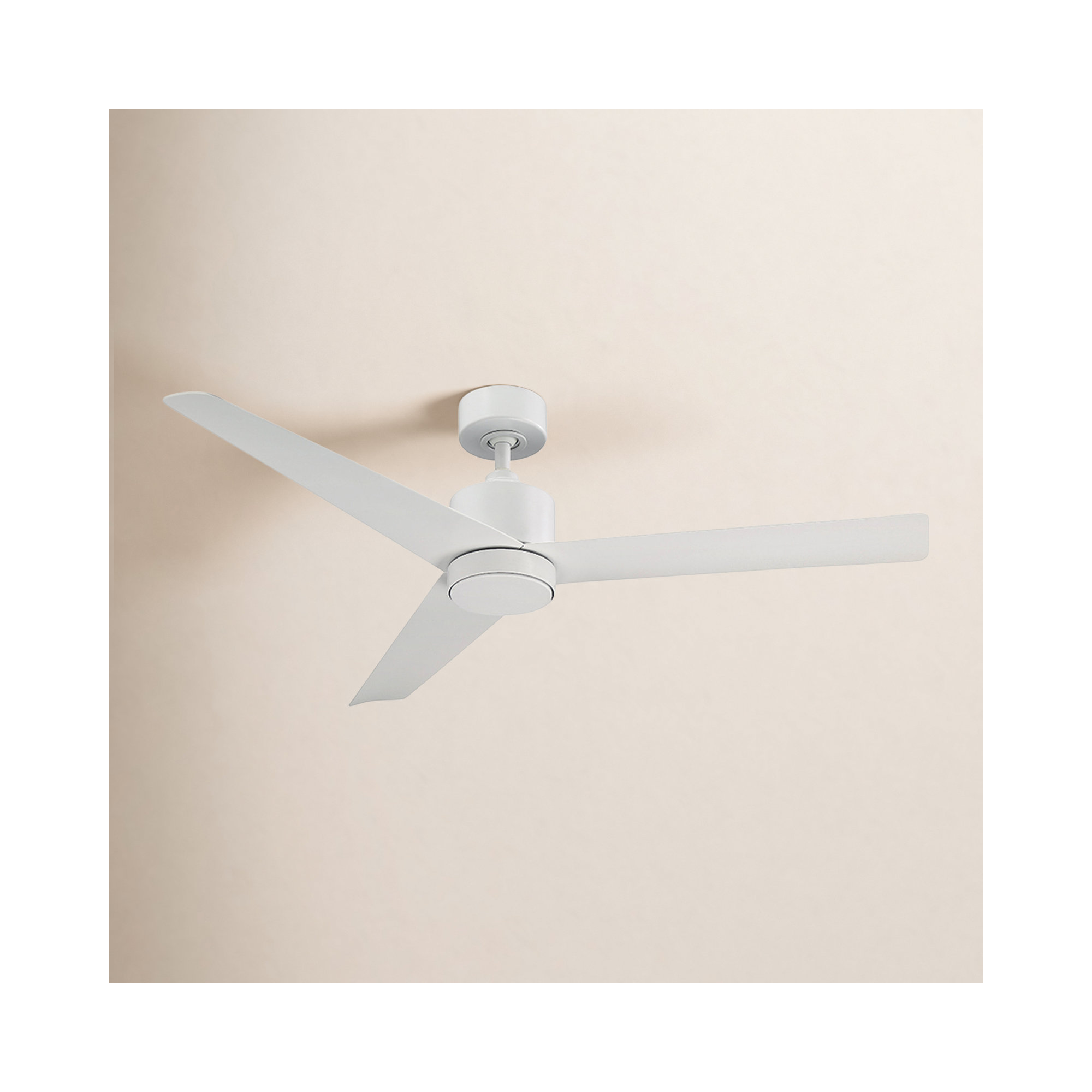 54" Lotus 3 - Blade Outdoor Smart Ceiling Fan with Remote Control and LED Light Kit Included, Works With Alexa and iOS or Android App