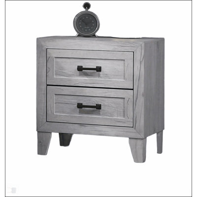 Contemporary Wash 1Pc Nightstand With Melamine Finish And Bar Pull, Perfect For Modern Bedrooms And Compact Spaces