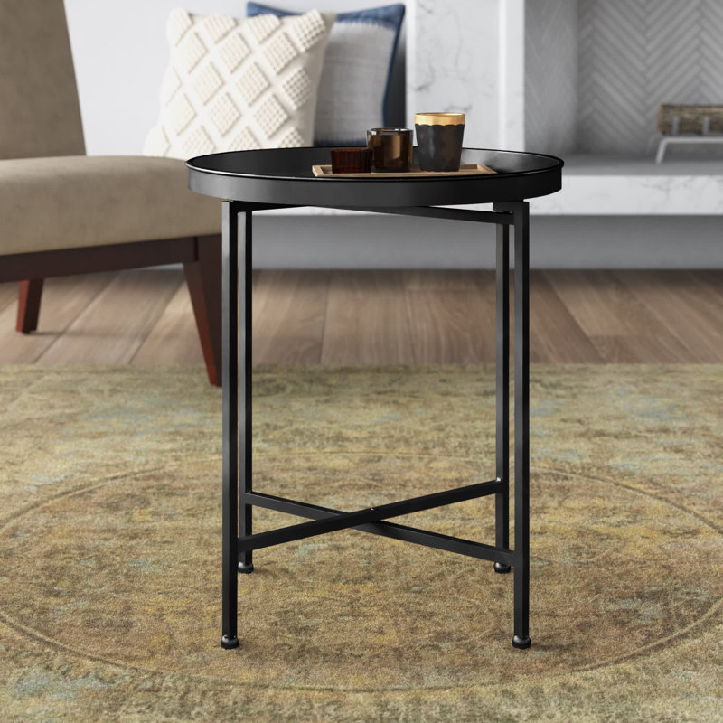 Table de bout Ekta, Argent, Argent, H 22 po x l 18,25 po