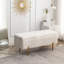 Banc de rangement rembourré en velours Miajah