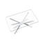 Table basse rectangulaire en verre trempé 39,37 pouces