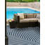 Tapis bleu contemporain Odawa-1098662850