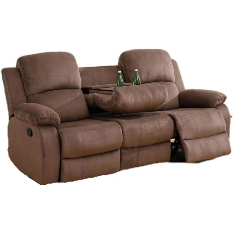 Maeline Recliner, Brown Microfiber