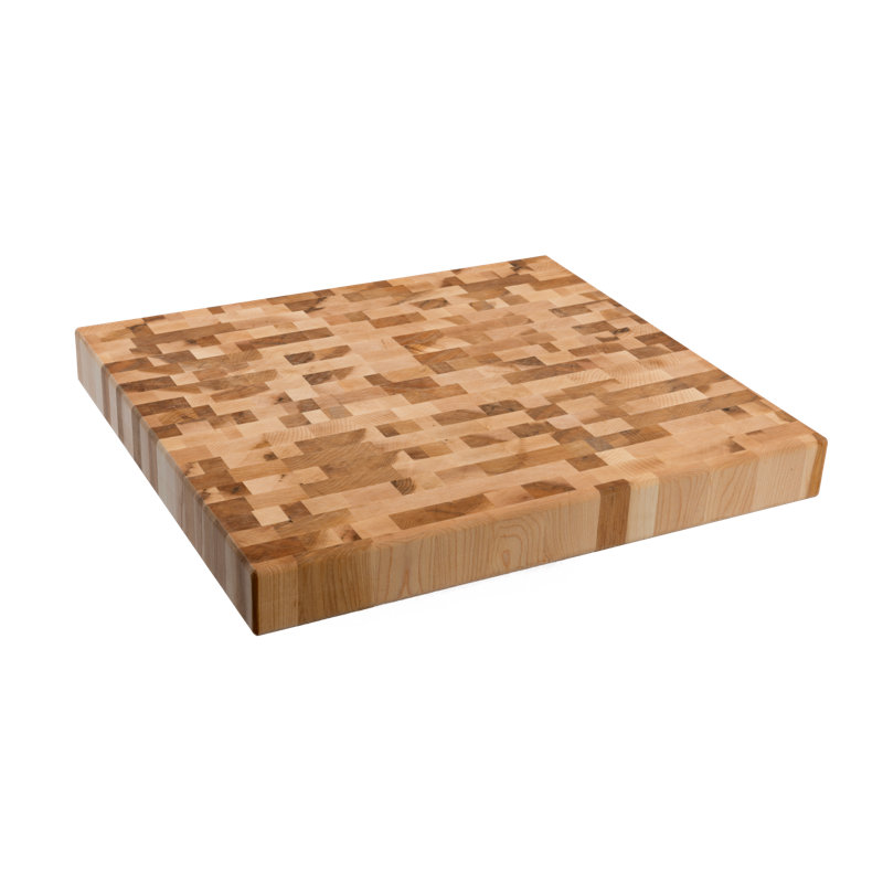 Labell Canadian Maple Butcher Block Cutting Board With Wooden Feet
