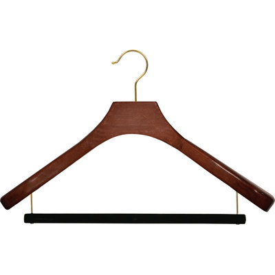 Cintre en bois antidérapant pour robe / chandail / chandail