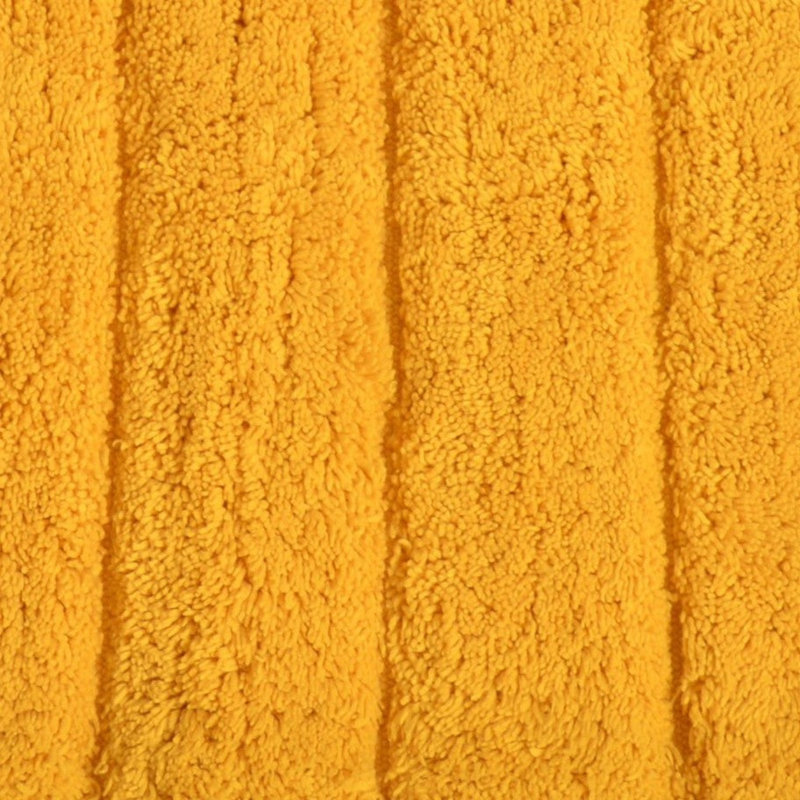 Linear Ribbed Two Piece Bath Mat Set, Mustard