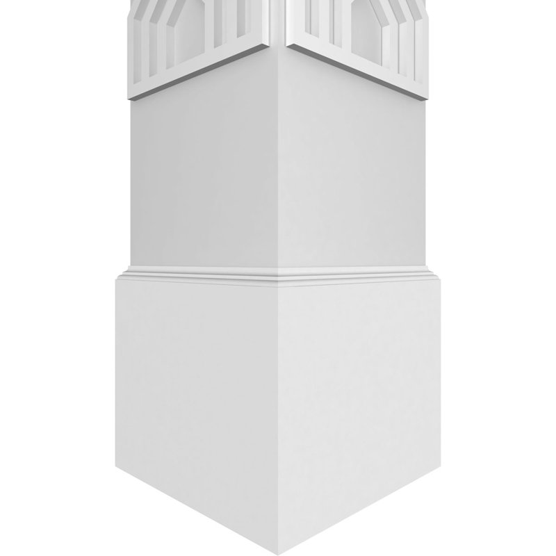 Carré Craftsman Classic Atlas non effilé avec colonne standard standard et capitonnage standard
