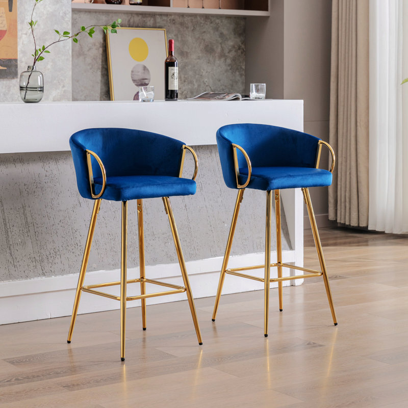 Chaise de salle à manger Rikiya, Bleu