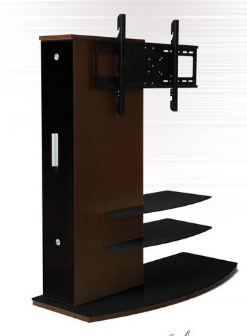 TV Stand, Wenge and black