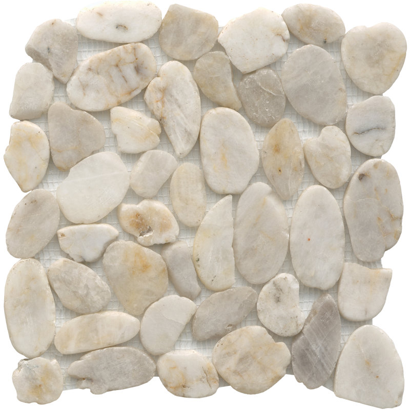 Rivera Pebbles™ Sized Natural Stone Pebble Tile, Beige