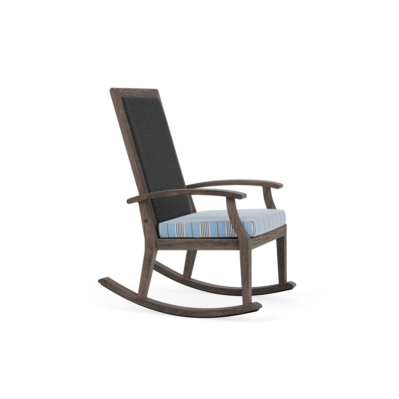 Frontier Outdoor Rocker Chair, Hansen Sky, Charcoal
