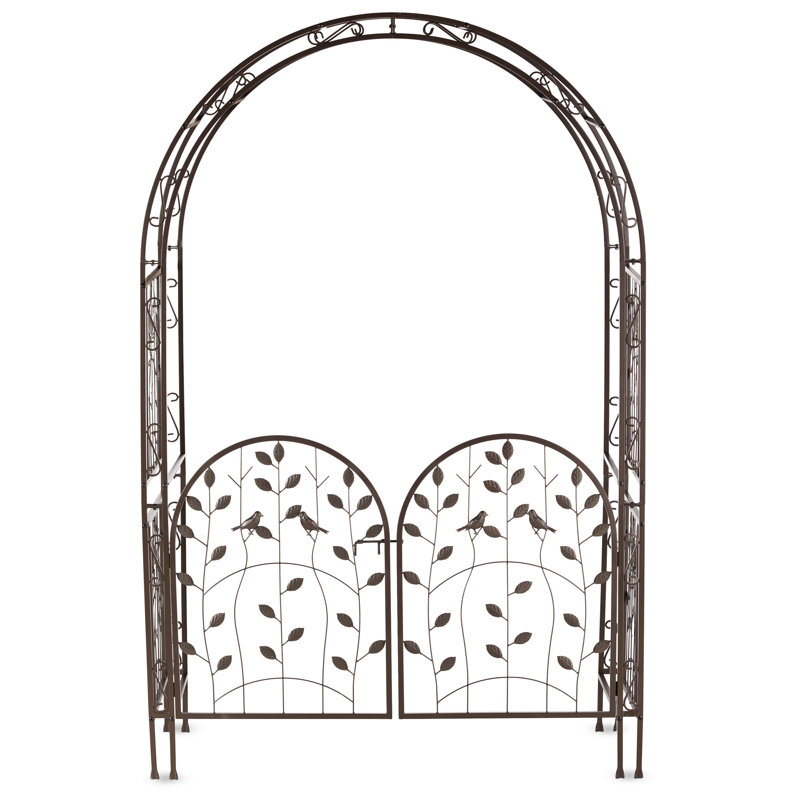 Tonnelle de jardin en métal avec barrière L 53,15 po x P 22,83 po