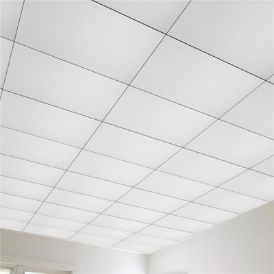 Carreau de plafond blanc en chlorure de polyvinyle (PVC) 2 pi x 4 pi