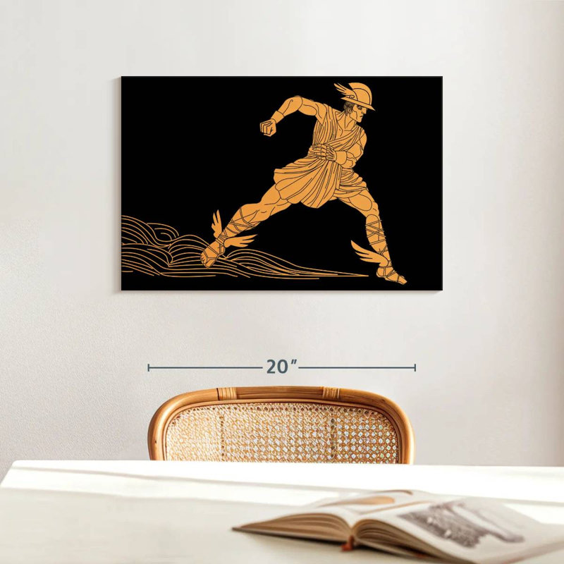 Leisha Greek Hermes, 16" H x 24" W