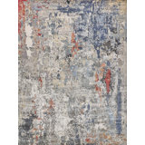 Laureno Hand-Knotted Blue/Gray Area Rug