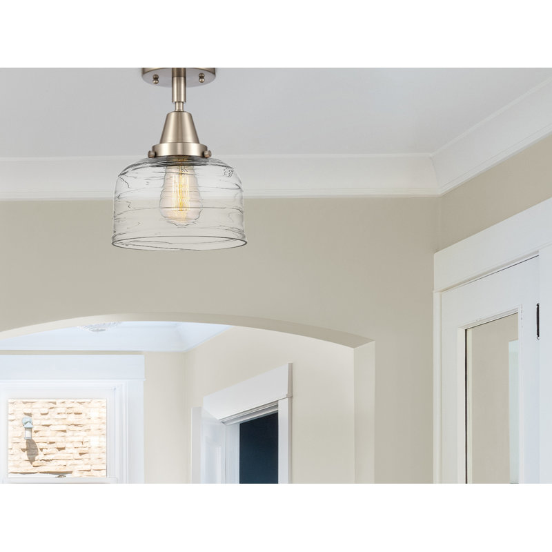 Glass Flush Mount, Led, No, Brushed Satin Nickel