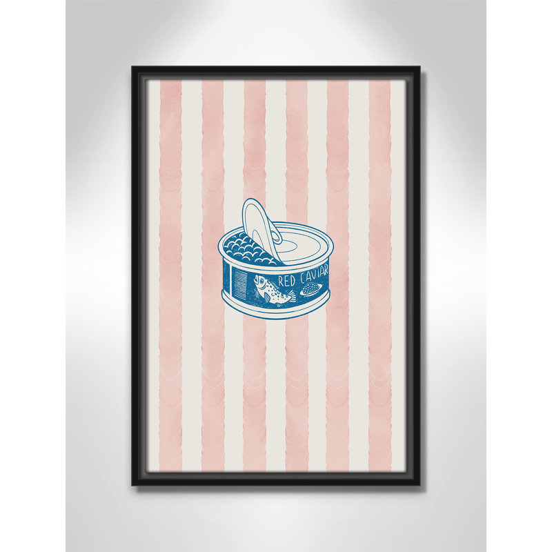 Red Caviar Print by Marcus Prime, Black Floater, 13.5'' W x 19.5'' H