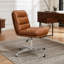 Faux Leather Swivel Desk Chair-1865636716