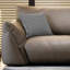 Canapé modulaire 98,43 "en cuir véritable brun-129447950