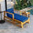 Acacia Wood Outdoor Lounge Set - Chair And Ottoman With Removable Cushions-1975197169