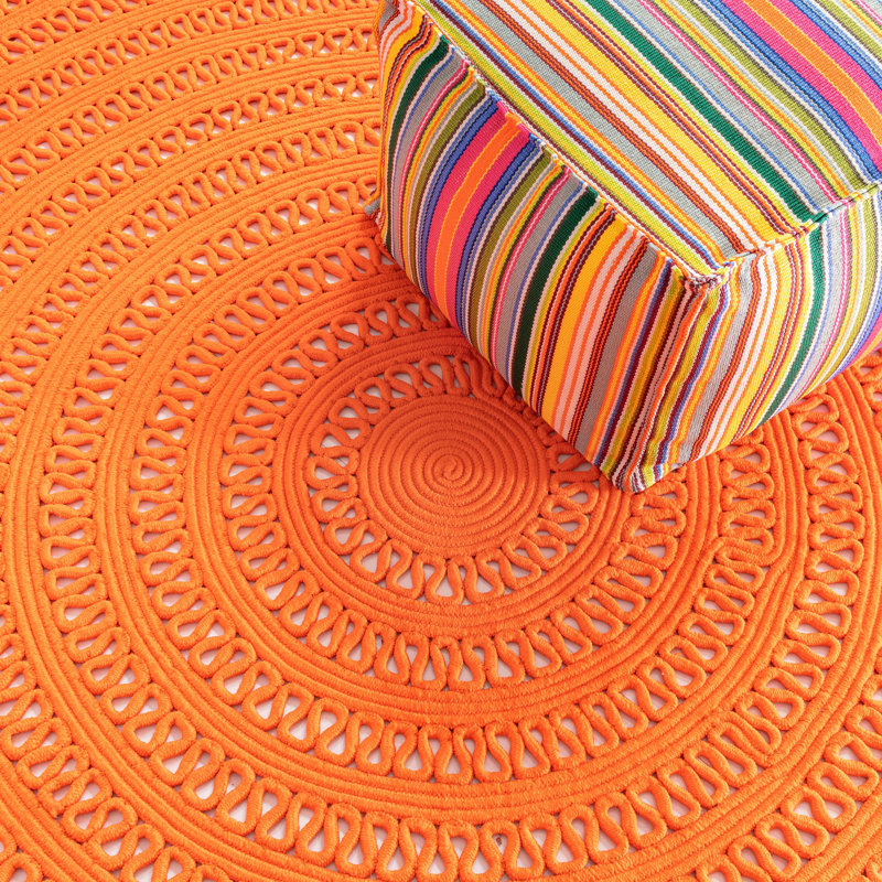 Tapis rond tissé à la main Bowline, Rond 10 pi