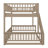 Full XL Over Queen Bunk Bed With Ladder And Guardrails-1318064444