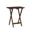 Berne 5 Piece Wood Folding Tray Table Set with Stand
