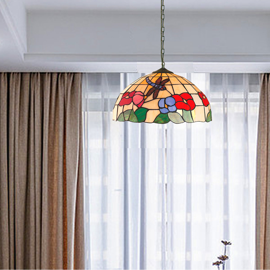 Plainville 25cm H Glass Bowl Pendant Shade ( No Direct Attachment Method ) in Cream