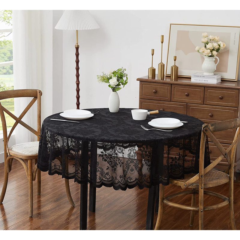 Nappe Lace, Noir, noir, noir, noir, L 90 po x L 90 po