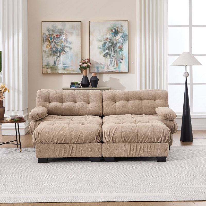 Canapé modulaire modulaire Cloud Couch, Marron clair