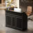 L-Shaped Manufactured Wood Reception Desk with Counter, Modern Retail Counter for Shop-977178697