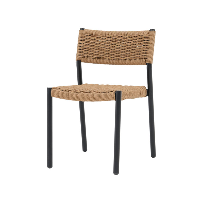 Chaises de salle à manger d'extérieur tissées empilables (ensemble de 2)