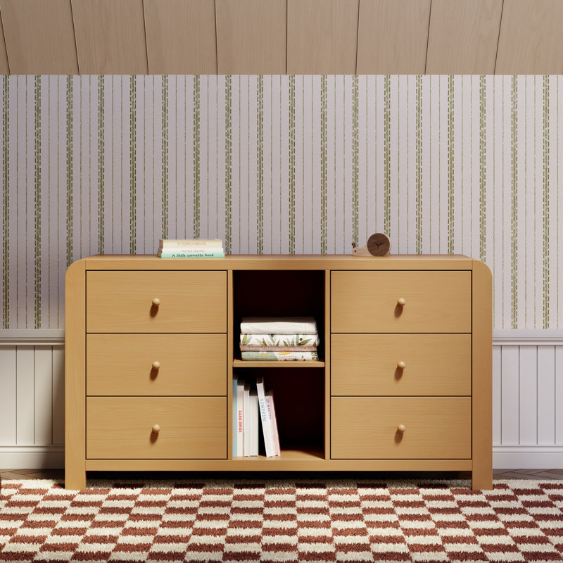 Commode 6 tiroirs avec casiers TipToe, Miel