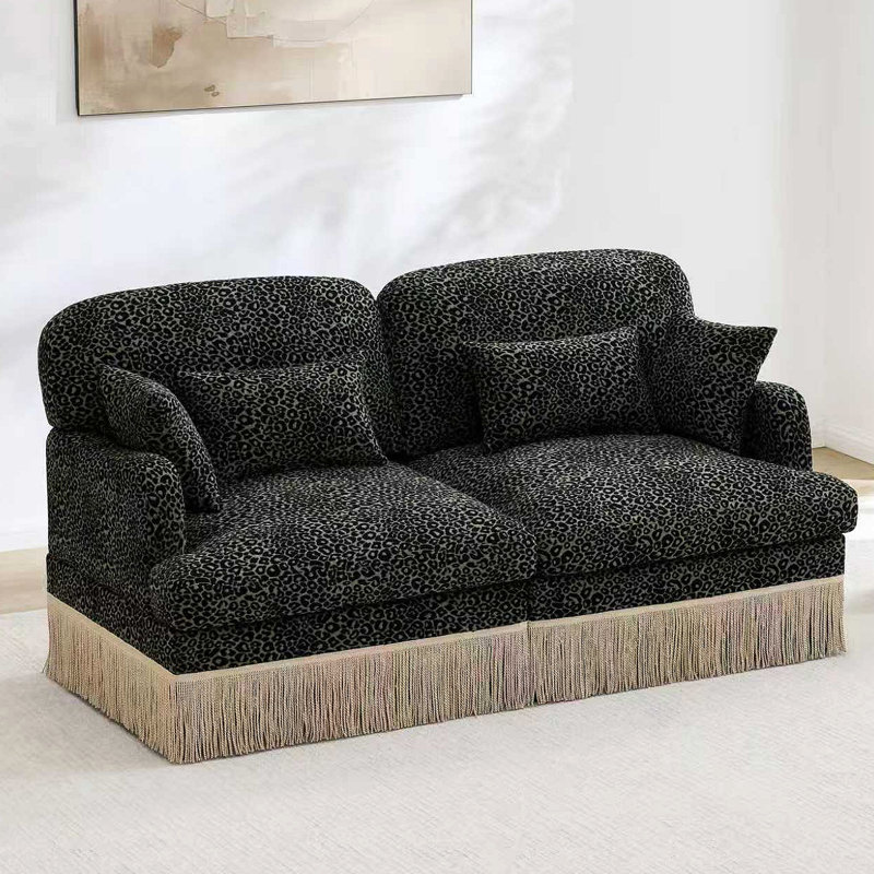 Canapé Comfy Chenille Leopard, Vert