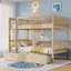 Lit superposé en bois massif (deux lits simples superposés) avec 2 tiroirs de rangement et design convertible et amovible-1198535921-1218954379