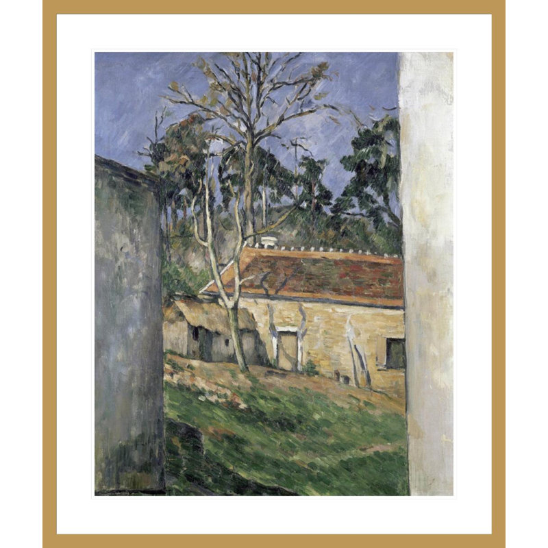 Cour de ferme par Paul Cézanne, H 39,65 po x l 33,5 po